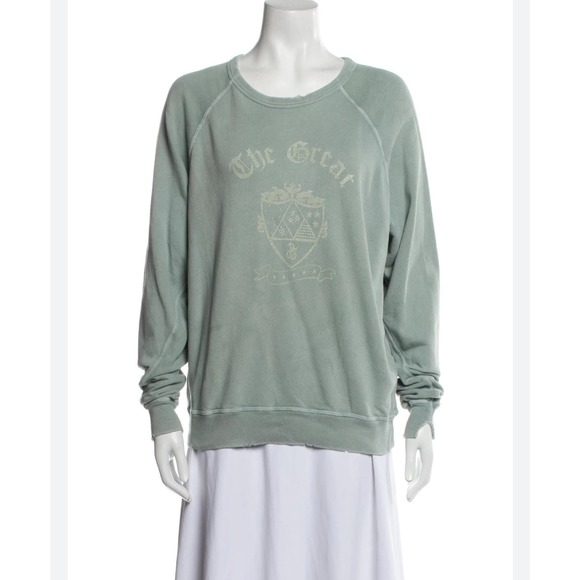 The Great.‎ Graphic Print Mint Green Crewneck Size 0 - Picture 1 of 9